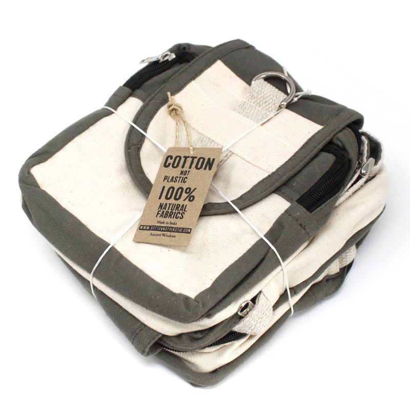 Sacoche Voyage Coton Naturel - Graphite