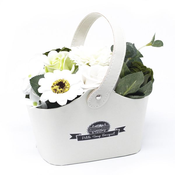 Pequeno Bouquet de Flores de Sabão - Branco