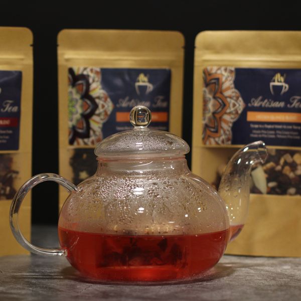 Coffret Cadeau Théière Infuseur en Verre - Perle Ronde - 400ml