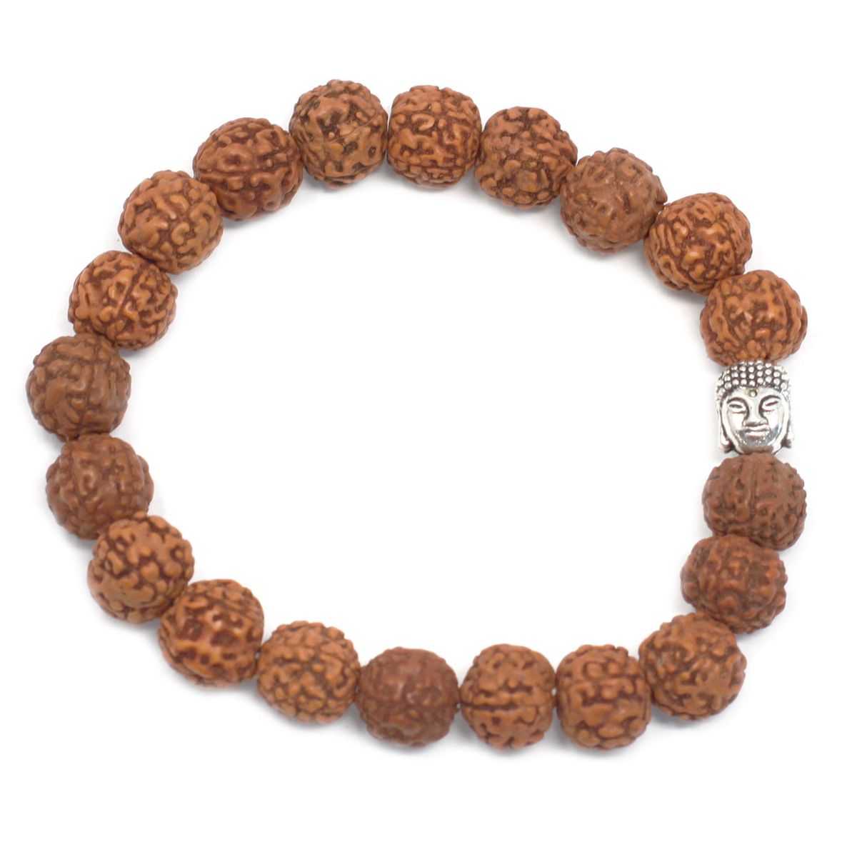 Pulseira de Buda Rudraksha Japa Mala - Castanho
