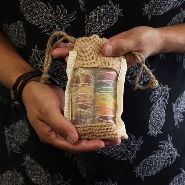 Petite Pochette Jute Lavé - 10x15cm
