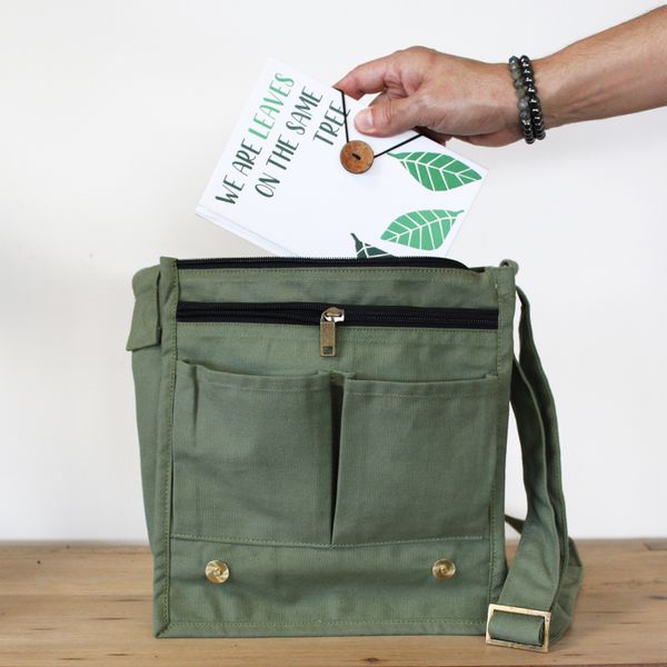 Cotton Canvas Messenger Bags