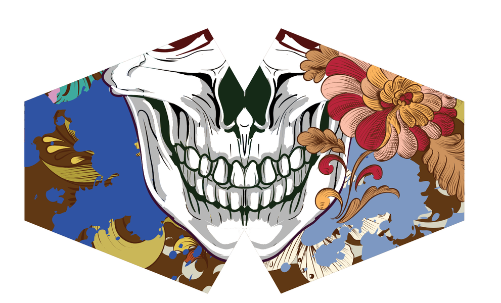 Återanvändbart Munskydd - Färgglad Calavera (Vuxen)