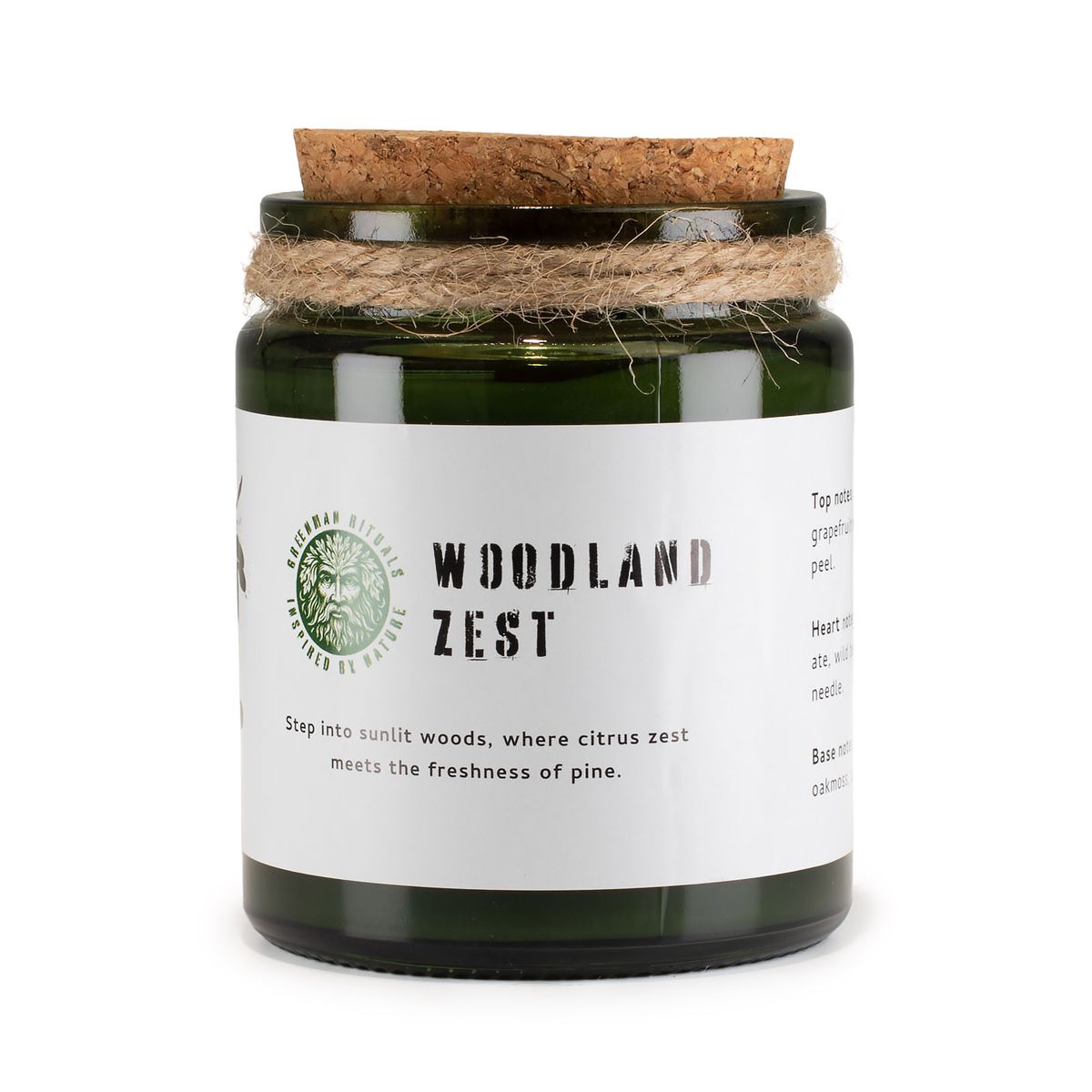 Vela de soja Greenman Woodwick - Essência da Floresta
