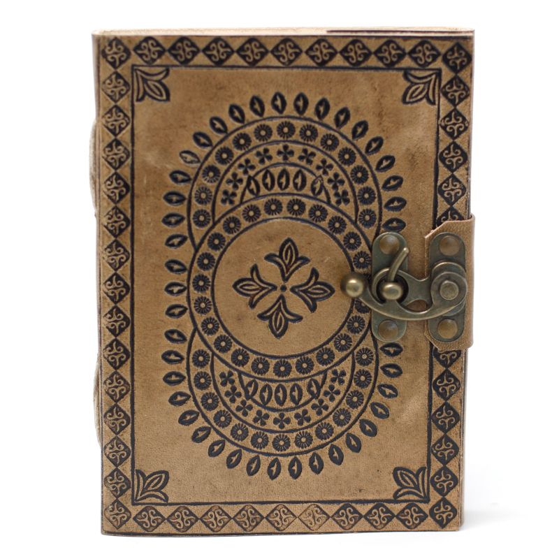 Leather Blue Mandala Notebook (18x13 cm)