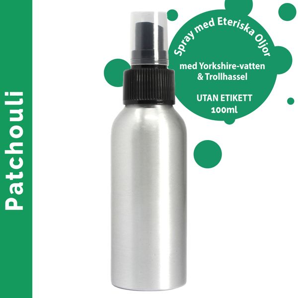 100ml Rumsspray med Eteriska Oljor - Patchouli - Utan Etikett