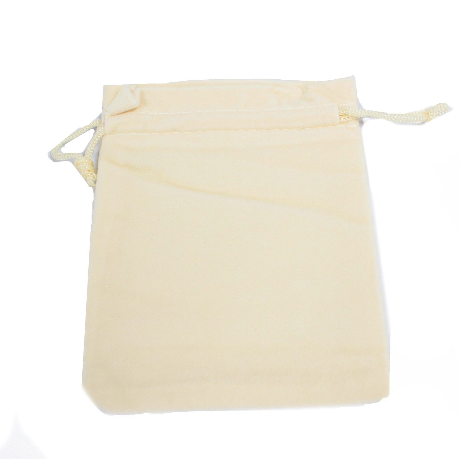 Ivory Velvet Pouch – Soft 10x12cm Storage Accessory