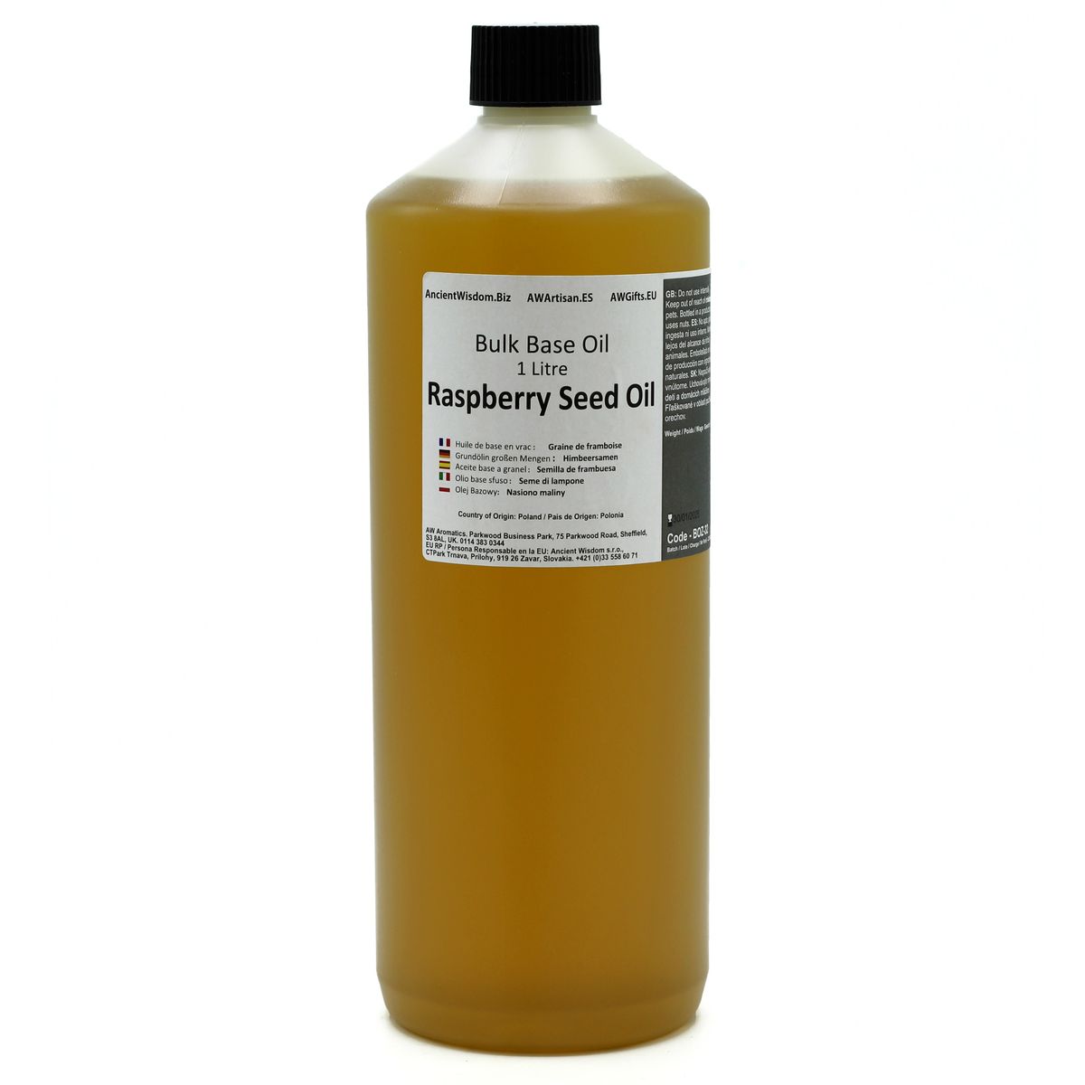 Óleo de sementes de framboesa 1 litro