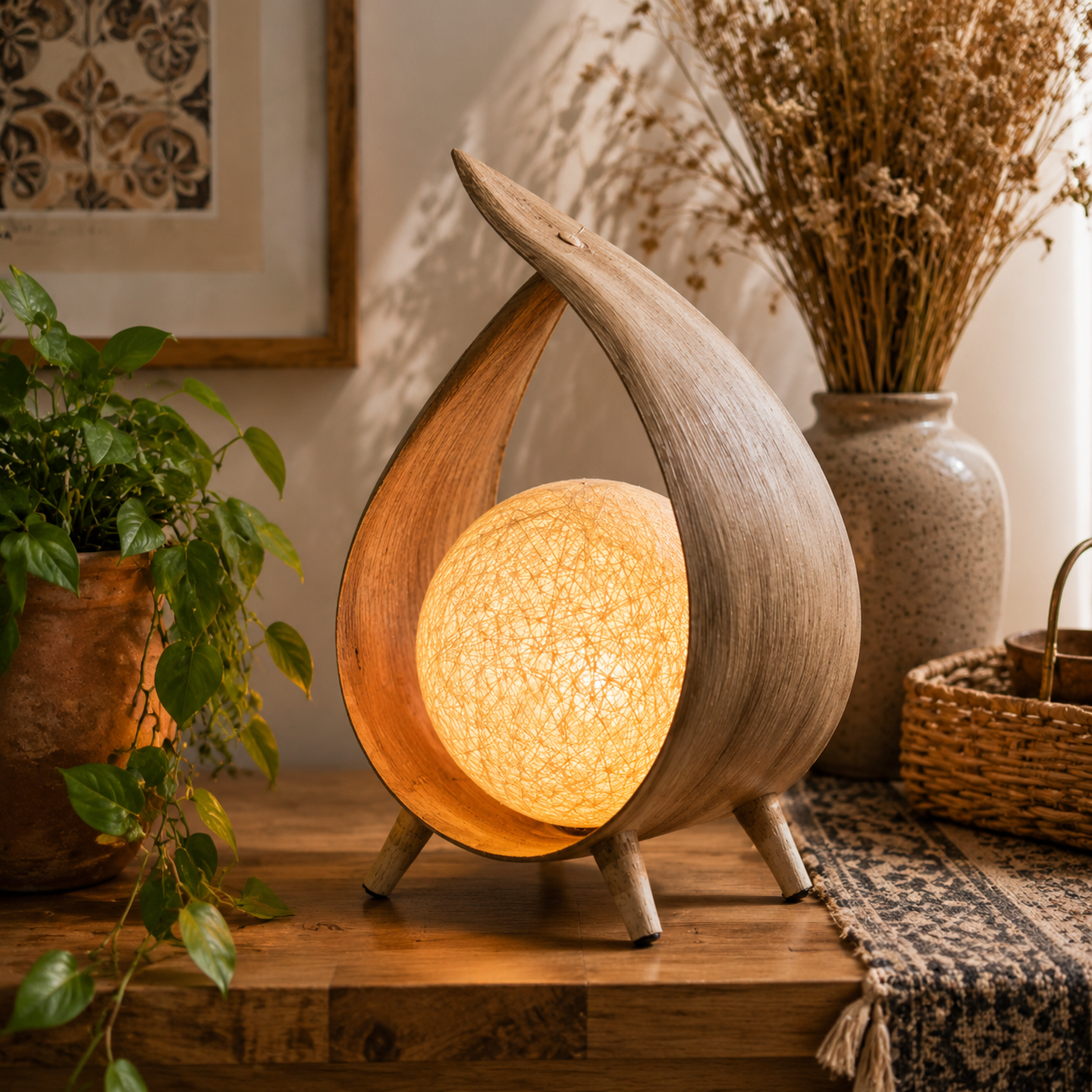 Natural Coconut Leaf Lamps