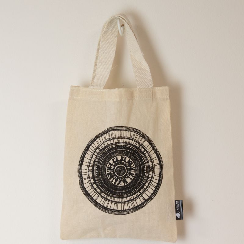 Iconic Mini Gift Tote Bag - Urban Mandala (4 assorted colours) - (25x20cm) - Natural 4oz
