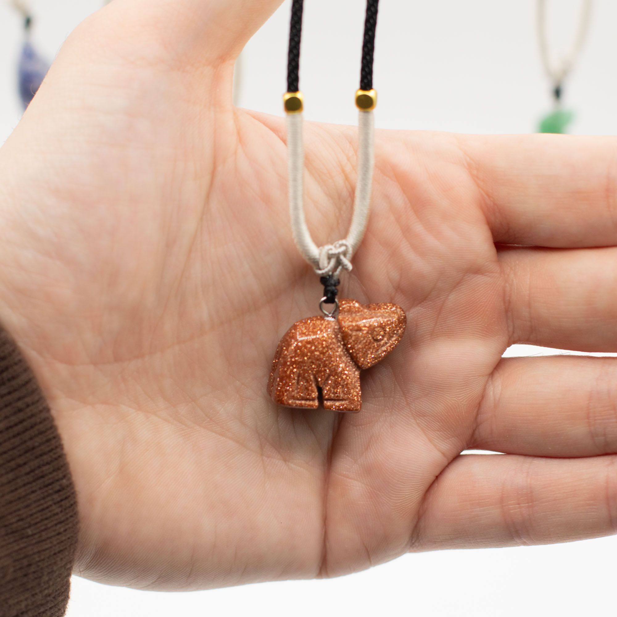 Colares de Corda com Pedras Peciosas - Coleção Animais (sortidos)