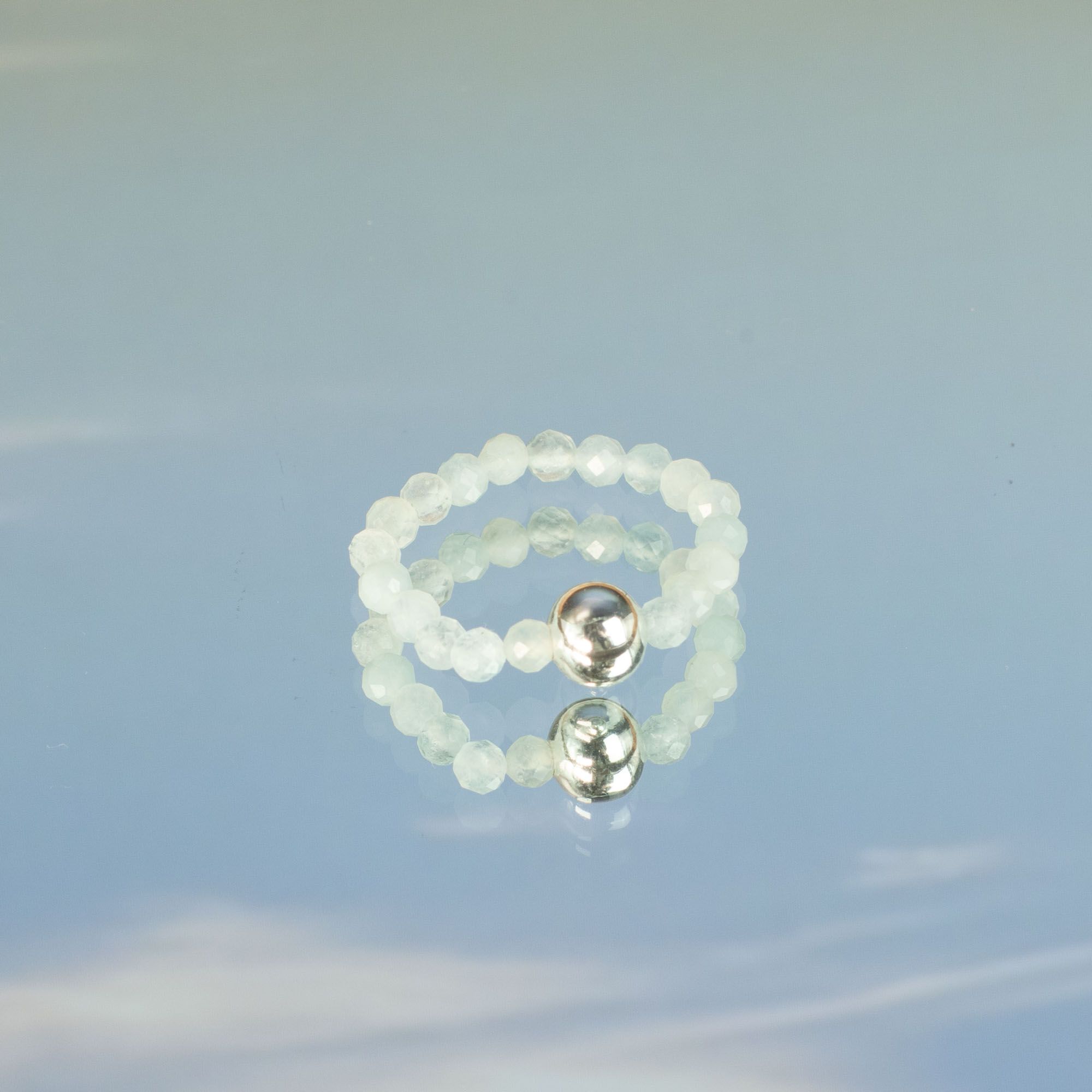 Nymph Spirit set prstenja s prirodnim kamenjem - Sea Sunset