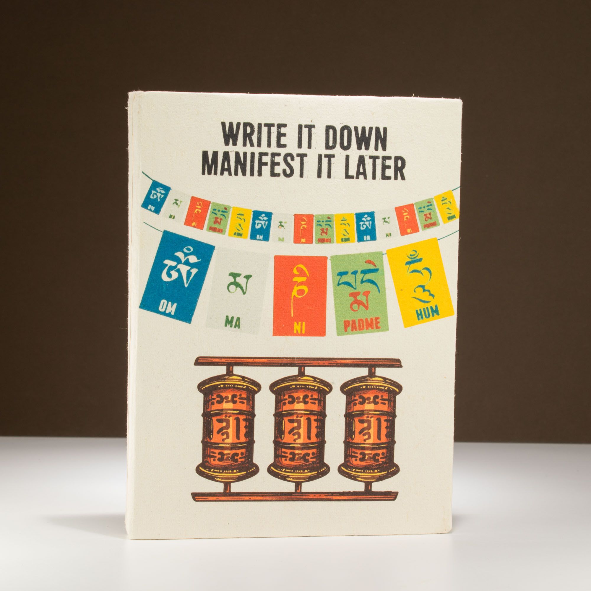 Stor Lokta inspirationsanteckningsbok (21x15 cm) - 45 blad - Skriv ner det - inkl. bokmärke