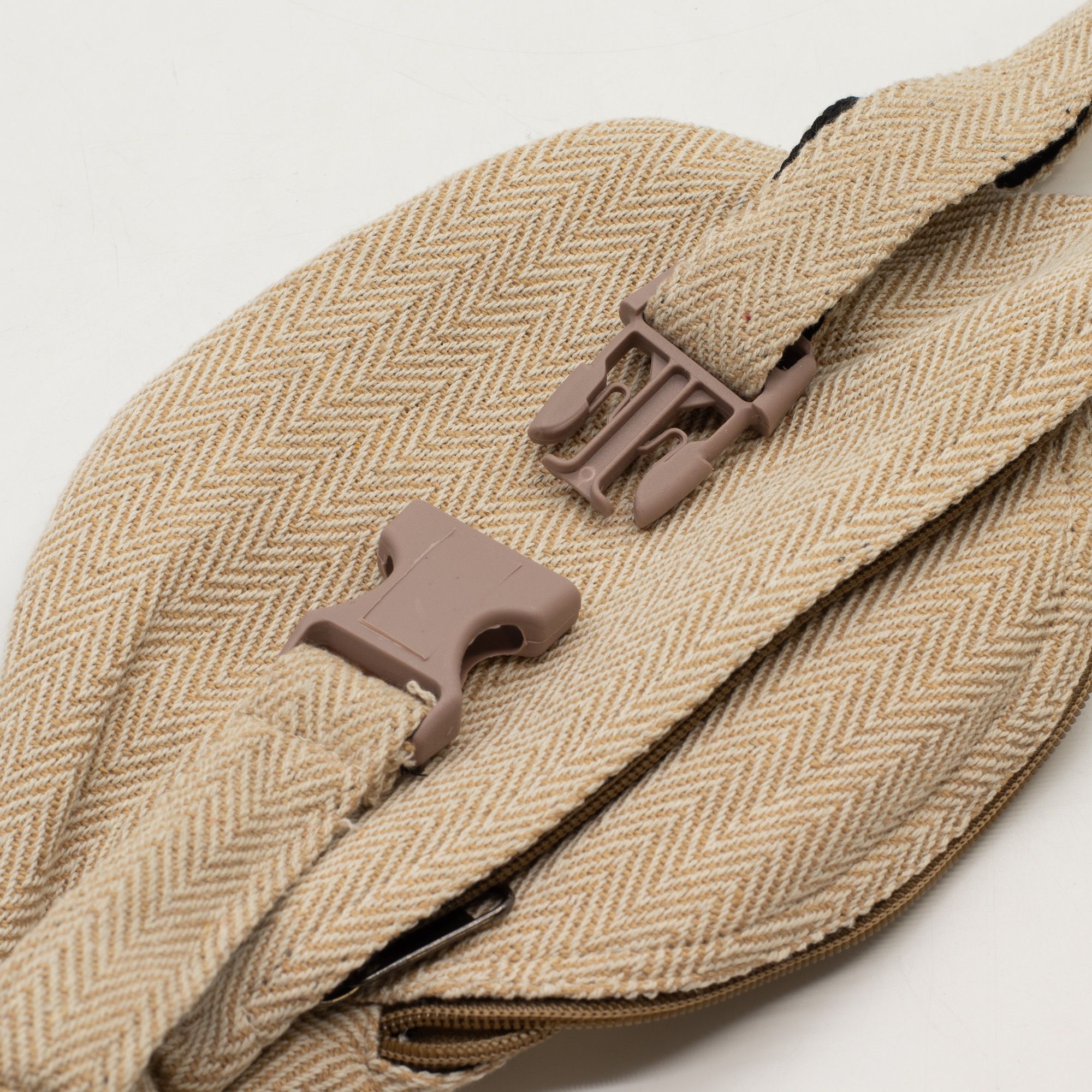 Cotton Hemp Style Belt (or Fanny) Bag - Natural