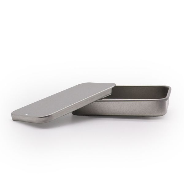 Mini Distributeur en Étain avec Couvercle Coulissant - 10 g (6 x 3,3 x 1 cm)