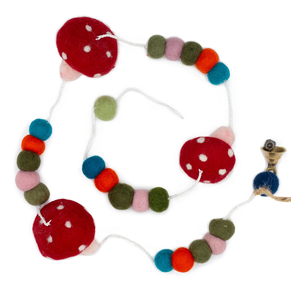 Enfeite de Parede em Feltro - Cogumelos de Chapéu Vermelho