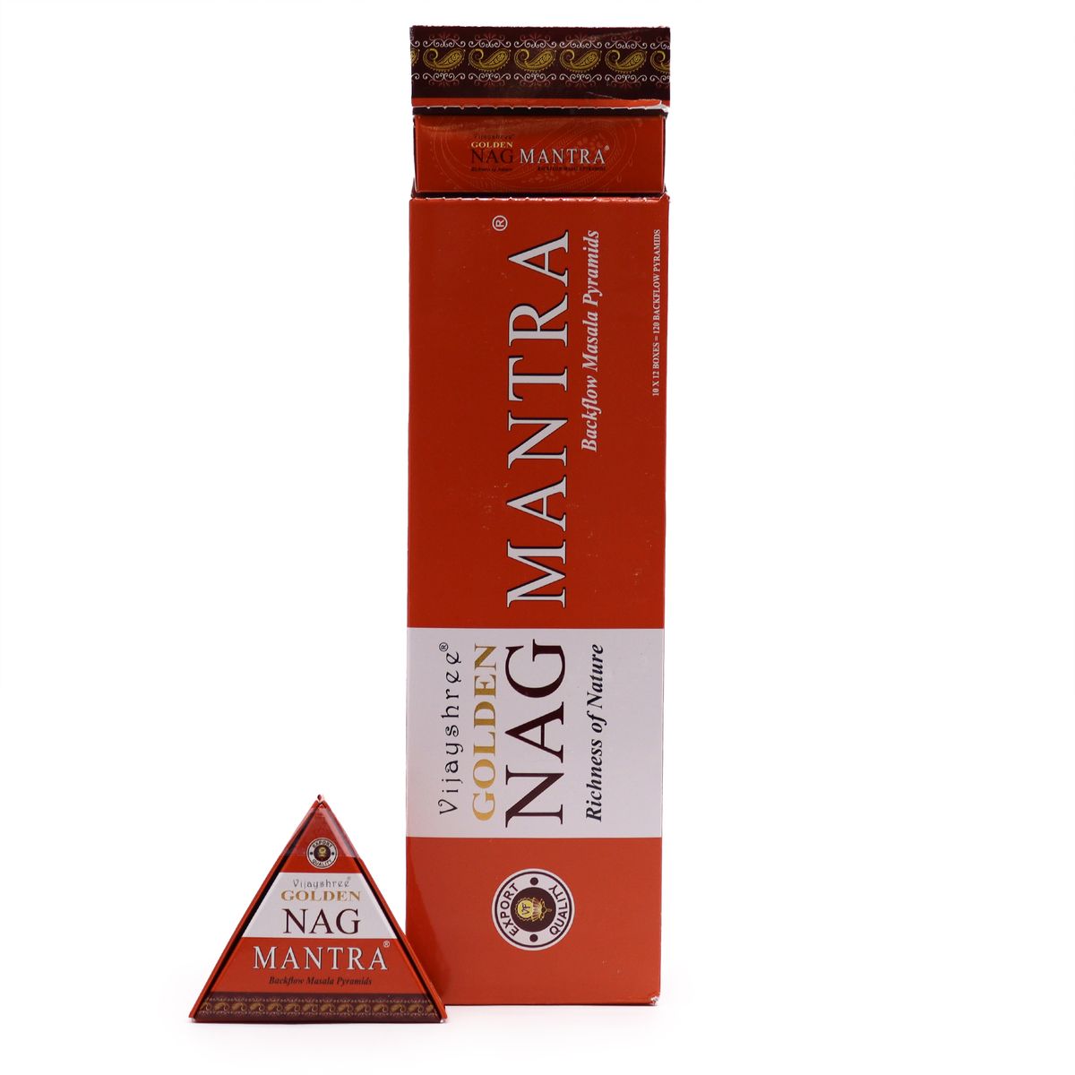 cones de incenso Refluxo Inverso Jumbo Dourado Nag
