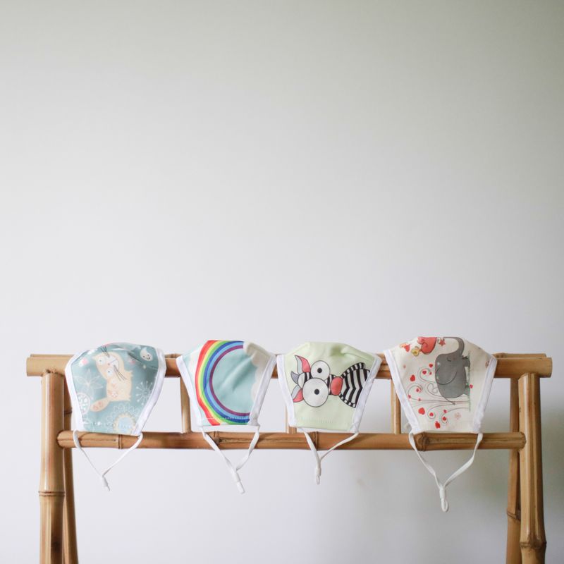 Masques Personnalisés en Tissu Enfant - Joyeux Chats