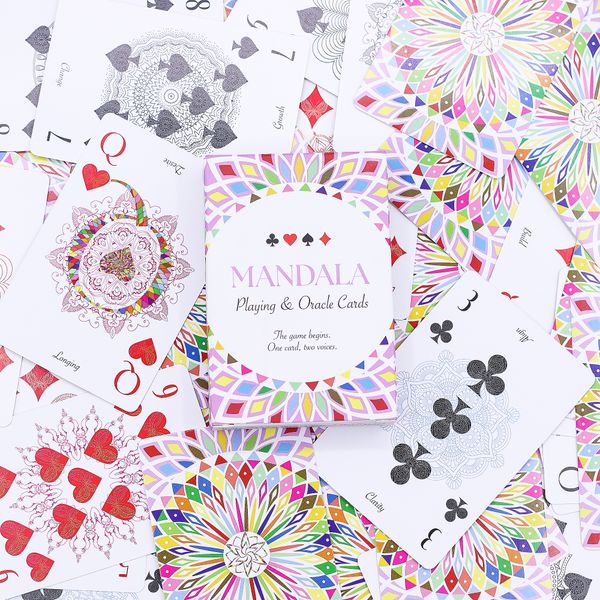 Mandala para jugar y Cartas de Oráculo – Simetría caleidoscópica