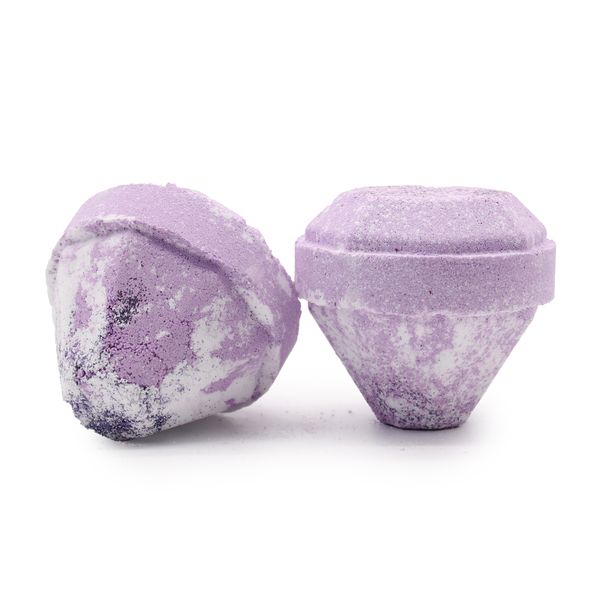 Bombe de Bain Rubi avec Gemme - Blanc et Violet