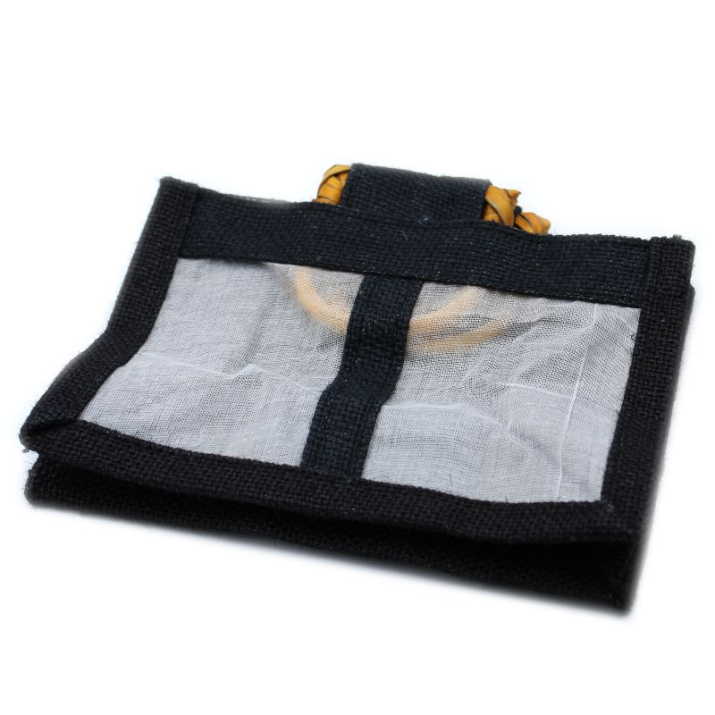 Paniers en Jute et Coton - 2 Fenêtres - Noir