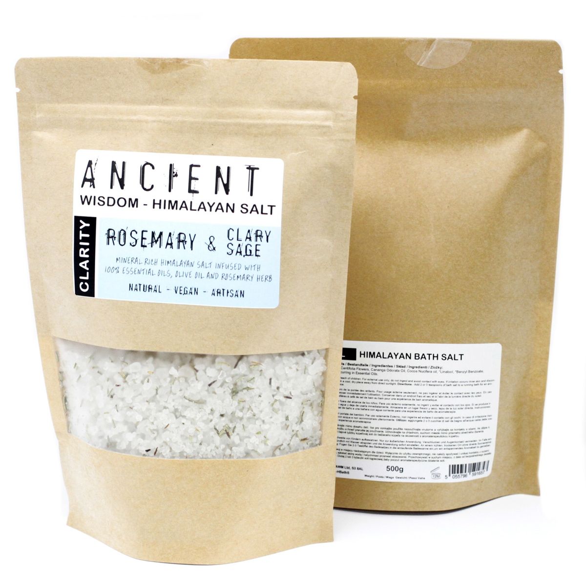 Mistura de sais de banho do Himalaia - 500 g - Clareza