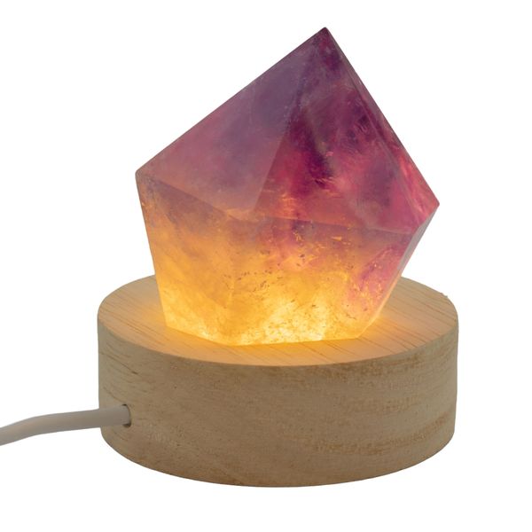 6cm okrugli drveni USB LED stalak - Hladno bijelo / Toplo bijelo / Dnevno svjetlo