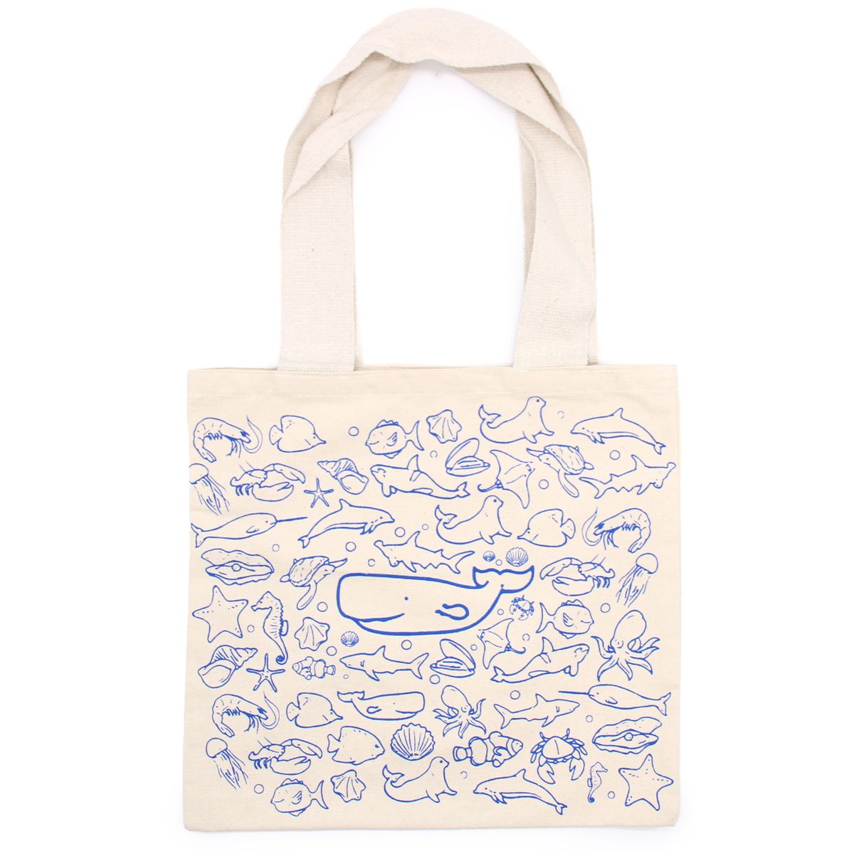 Sacos de Algodão Grandes - 38x42cm - Vida Marinha - 280g
