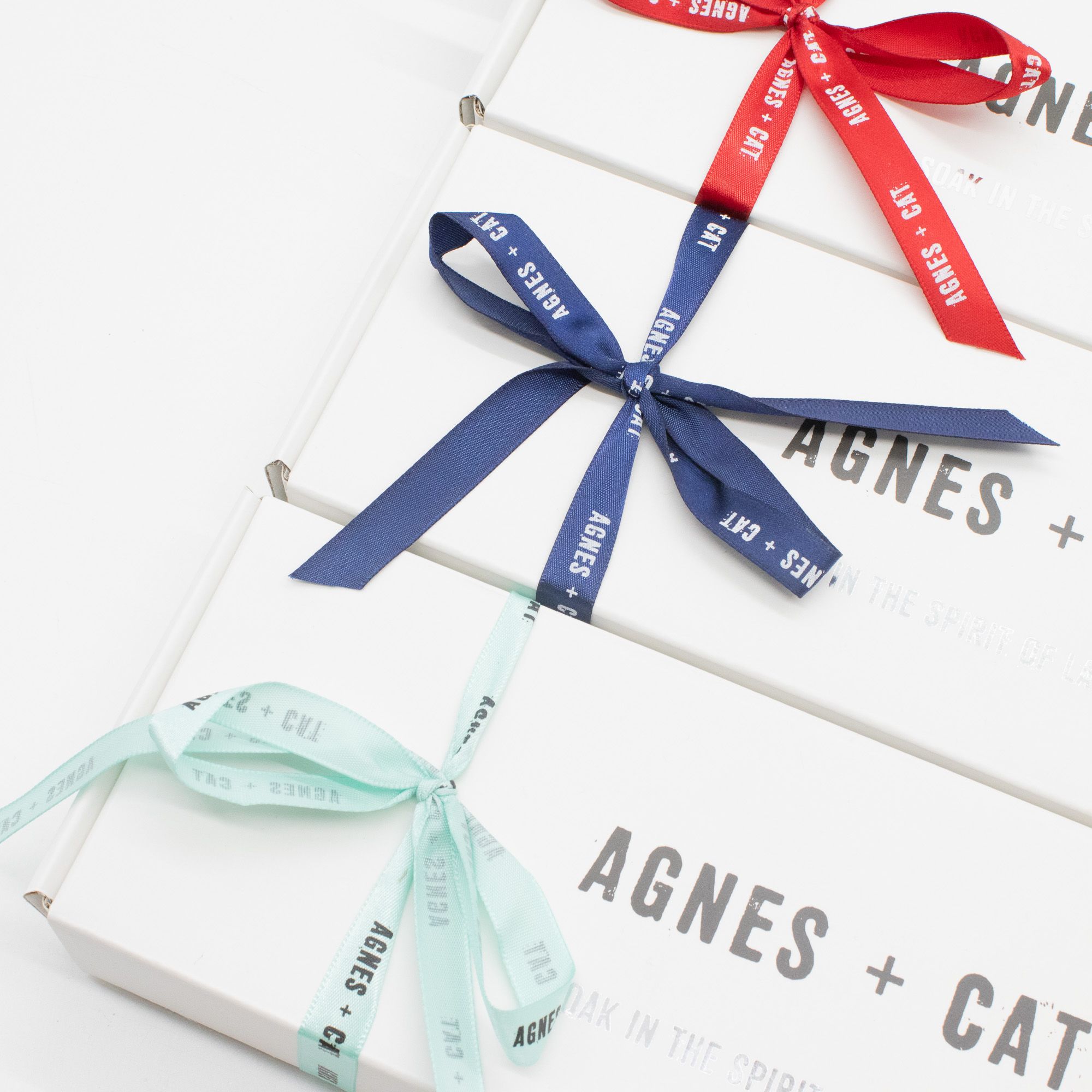 Agnes + Cat Branded Ribbon - Grey (12mm x 90m)