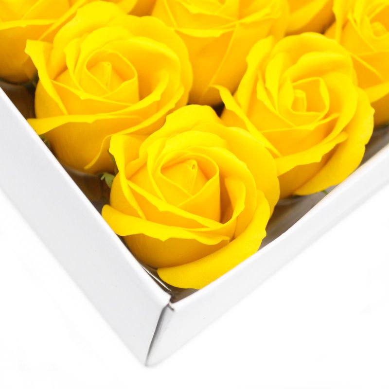 Roses de Savon  pour Bouquet- Medium/Jaune