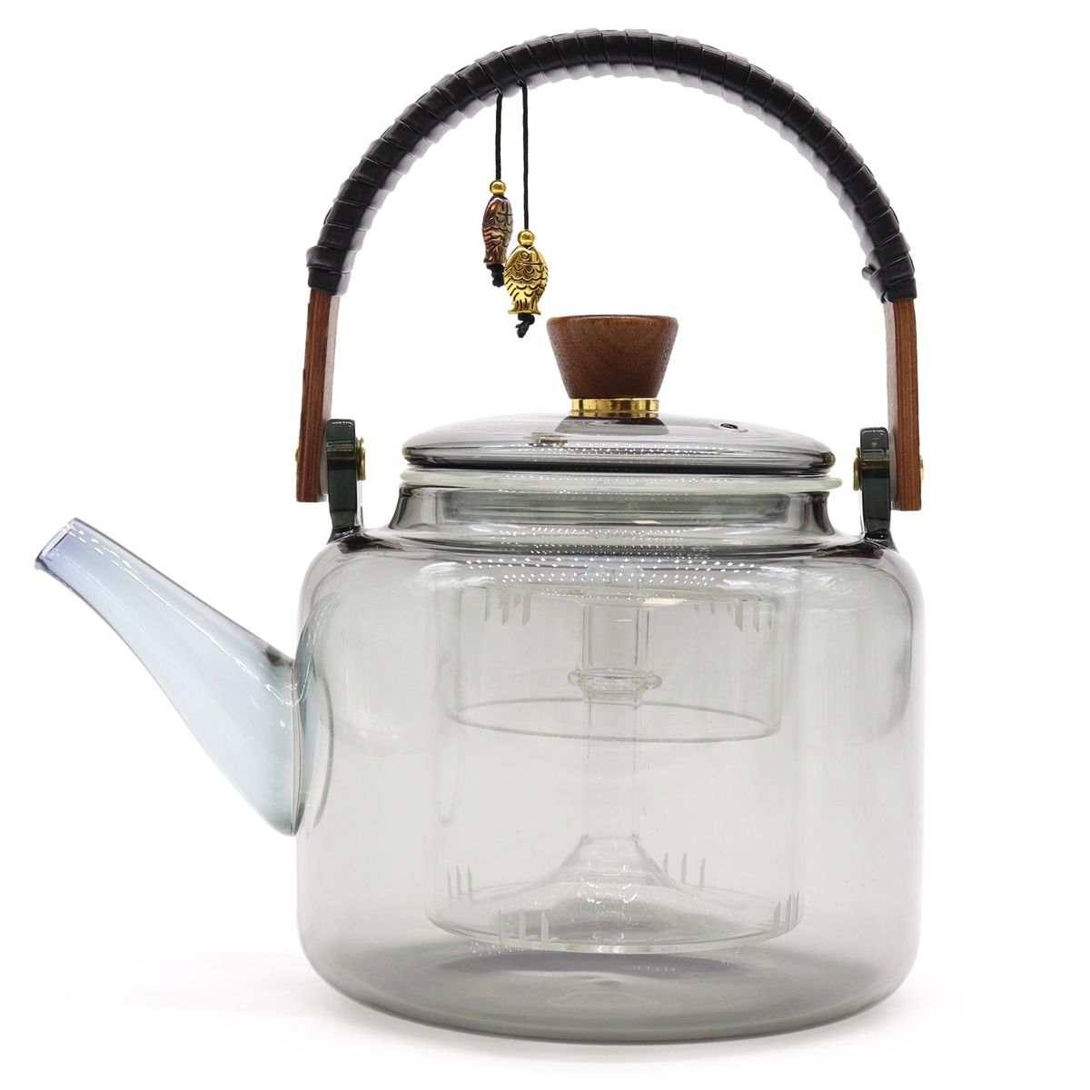 Bule com infusor de vidro - Com sistema de vapor carvão - 1000 ml