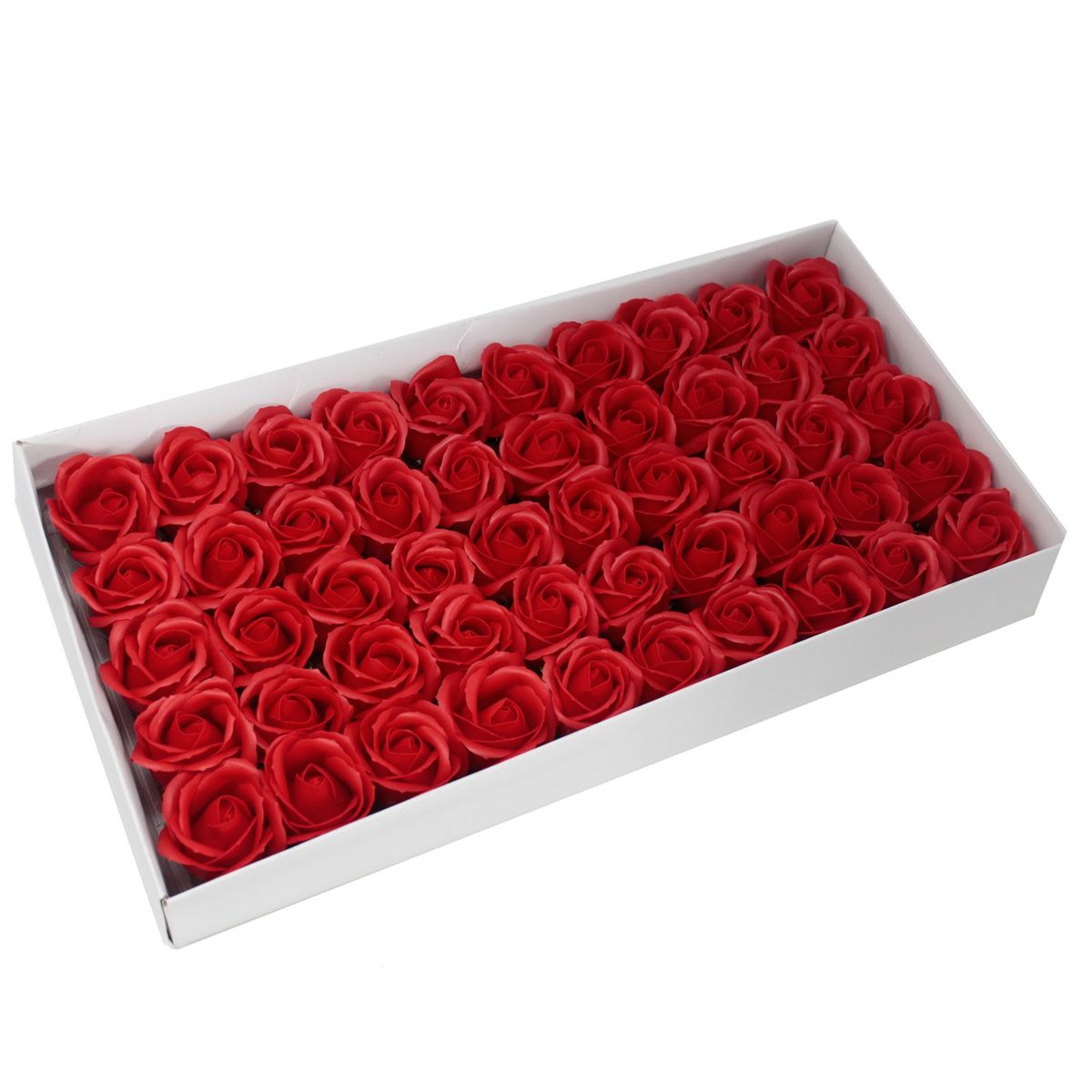 Flor decorativa para artesanato, tamanho médio - vermelha