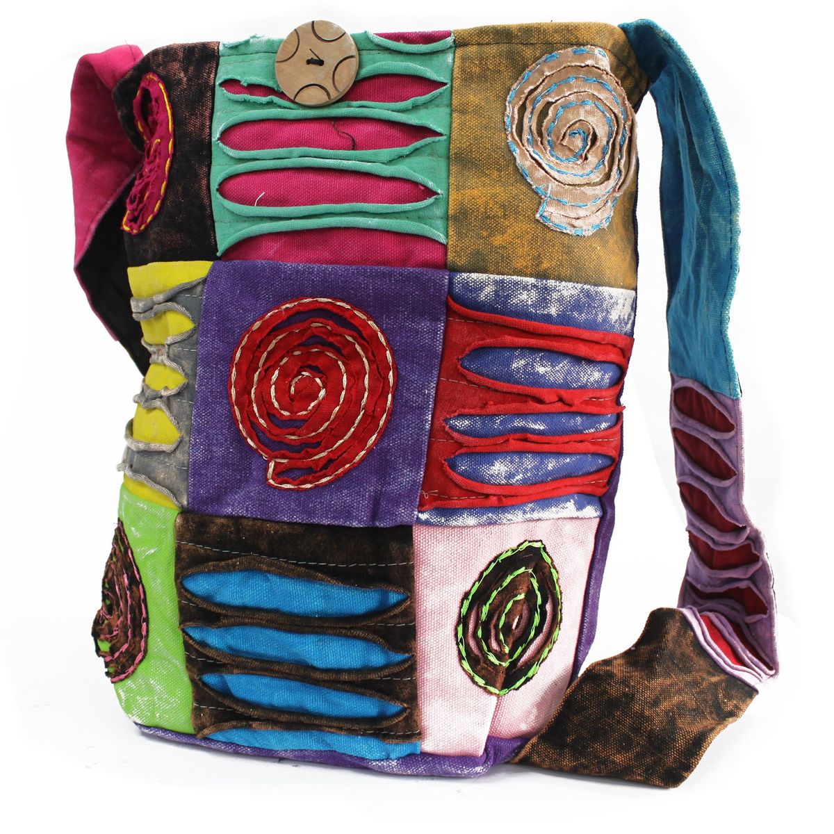 Mala étnica estilo hippie – roxa / espiral