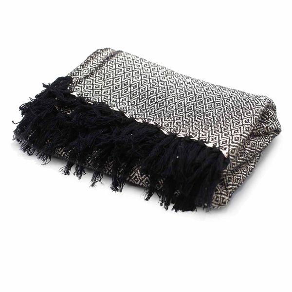 Boho Bekvämt Överkast - 125x150cm - Träkol