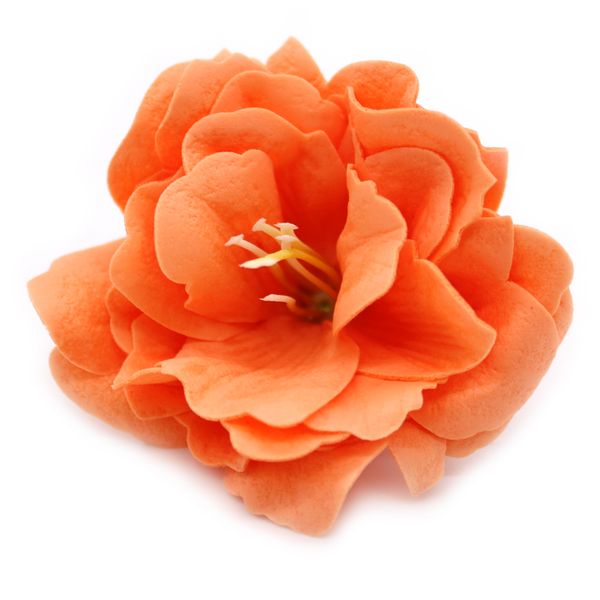 Petite Camélia de Savon pour Bouquet - Orange