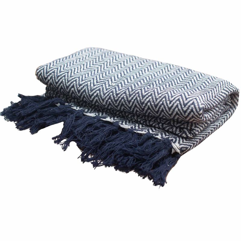 Boho Komfort Přehoz 125x150cm - Námořnický ZigZag