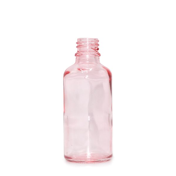 30ml Rose Pink Glass Dropper Bottle - No Cap