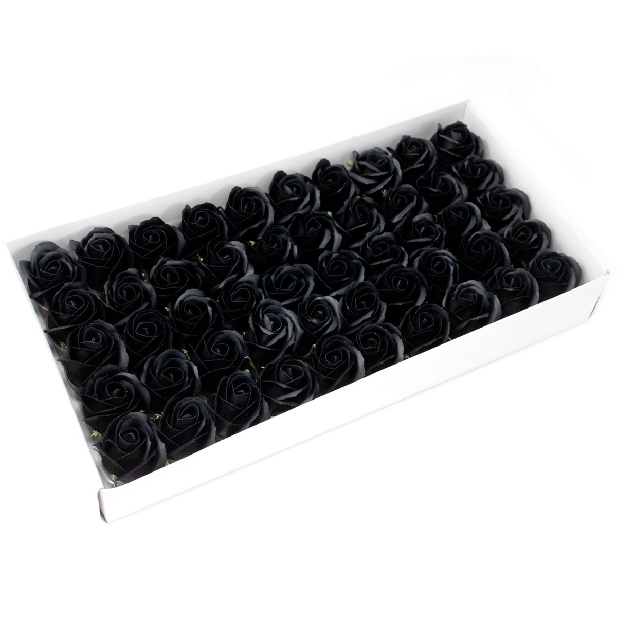 Flor decorativa para artesanato, tamanho médio - preta