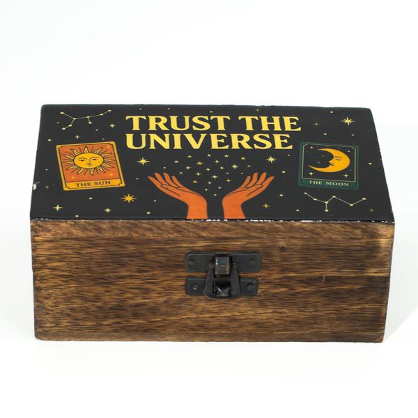 Medium Enamelled Box  - Trust the Universe