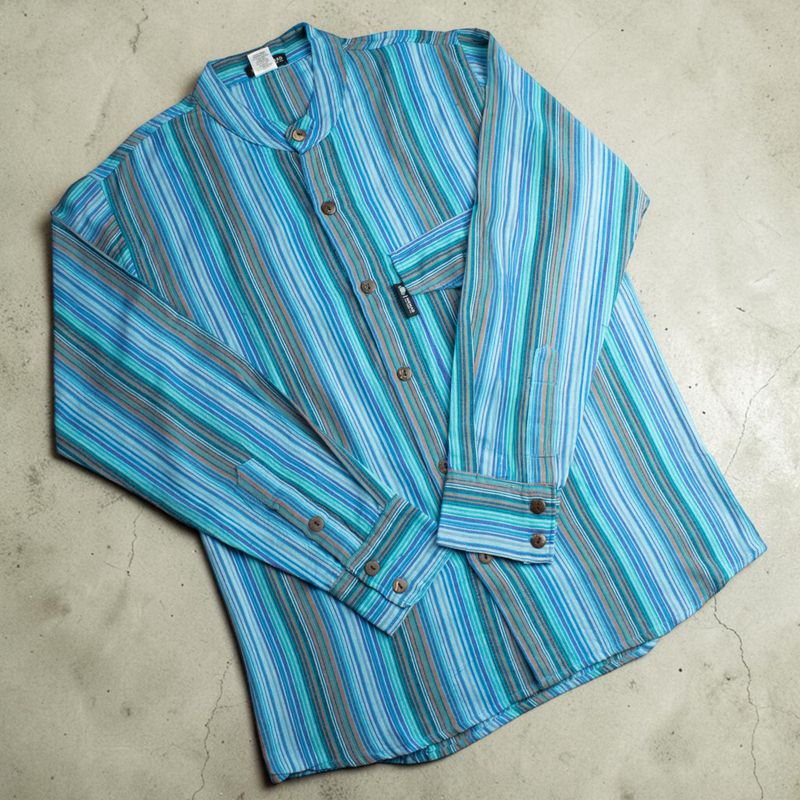 Nomad Sari Grandad Camisa - Turquesa - XL