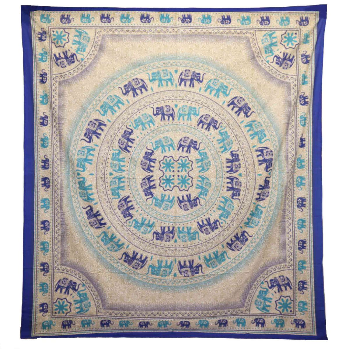 Tapete / Pendente - Mandala Elefante - Azuis