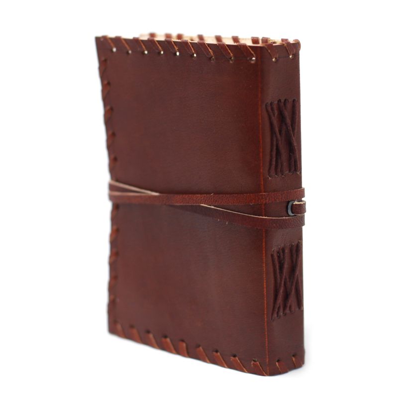 Leather Book of Thoughts with Wrap Notebook (15x10")