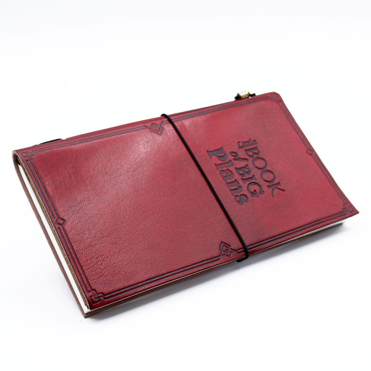 Diário em Couro - Little Book of Big Plans - Vermelho (80 páginas)