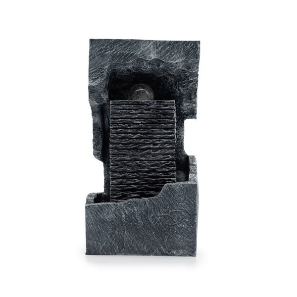 Grand Water Feature - 24x22x48cm - Colour Changing Crystal Ball in Rock