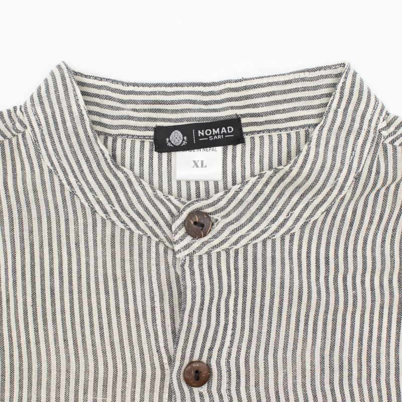 Nomad Sari Camisa Grandad - Gris Piedra - XL
