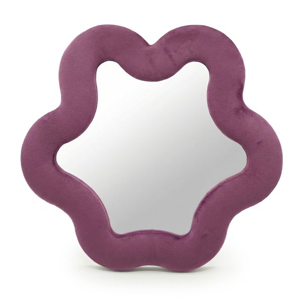 Espejo suave ondulado – Estrella – malva (33 x 31 x 2.3cm)
