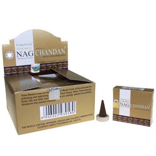 Incenso Dourado Chandan Cones