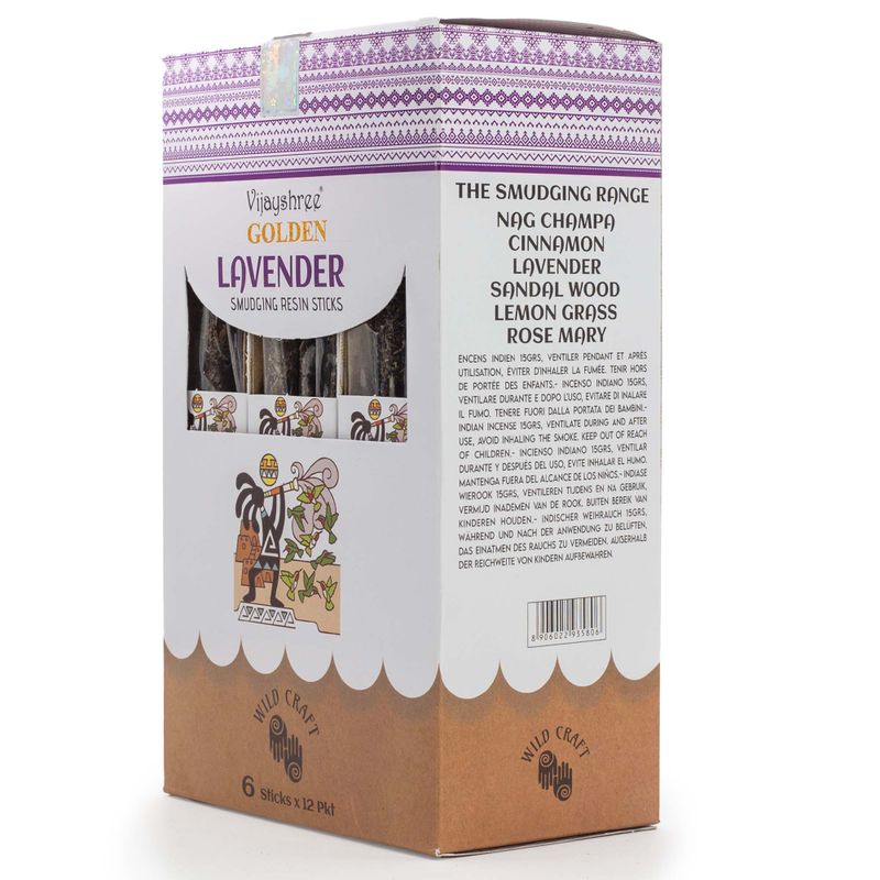 30g Golden Lavender Smudging Resin Sticks (6s)