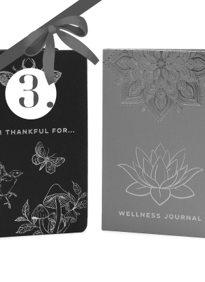 Red Wellness Journal - 120 pages - Golden Mandala and Lotus