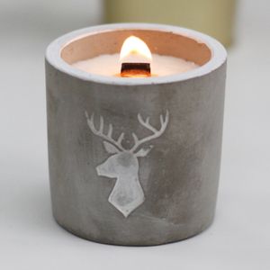 Concrete Wooden Wick Candles